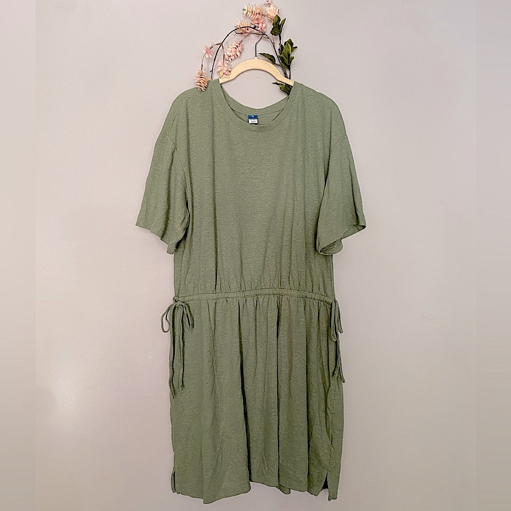 T-shirt dress | Green summer dress | Spring dress | Casual dress